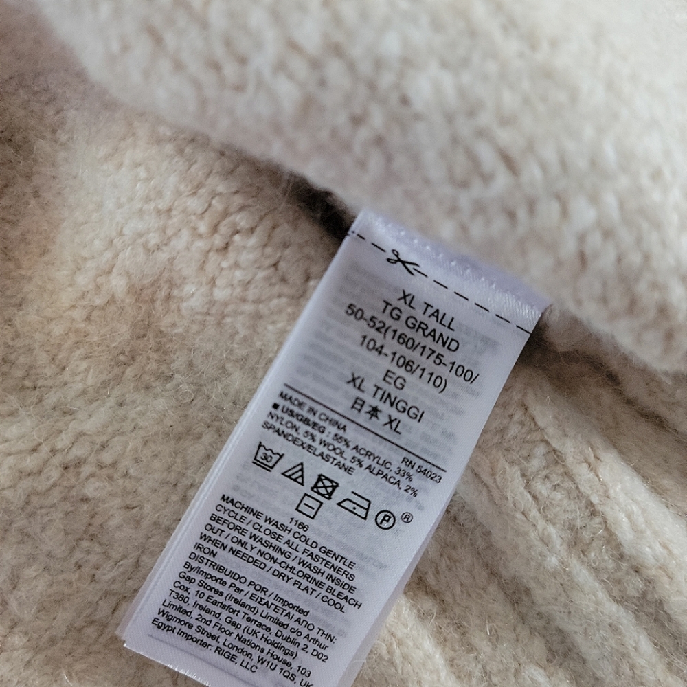 Wool-Blend Button-Front Cardigan Sweater - Picture 7 of 7